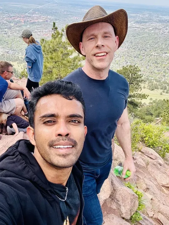 With John for a hike in Boulder, USA